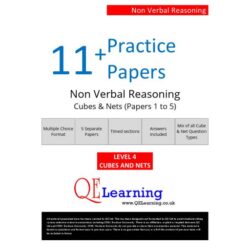 Non Verbal Reasoning 3D Cubes and Nets - Level 4 - Papers 1 to 5
