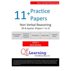 Non Verbal Reasoning 3D & Spatial NVR - Level 4 - Papers 1 to 5